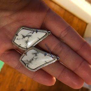 White howlite Kendra Scott earrings